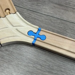 Adaptador XL de segurança para pistas de comboio de madeira Brio e IKEA.