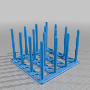 Suporte para bio-esferas azul impresso em 3D para organização de sump de aquário.