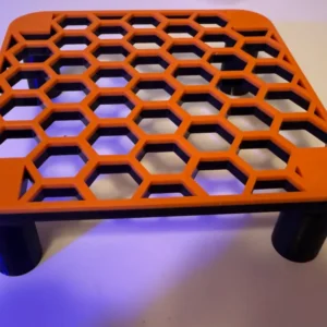 Base ajustável para escumador e frag rack honeycomb em laranja e preto