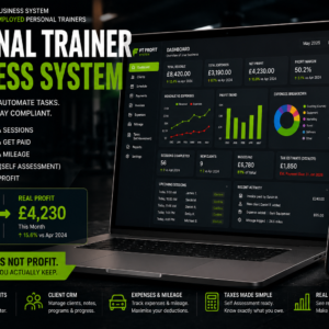 Personal Trainer Business Dashboard UK Version